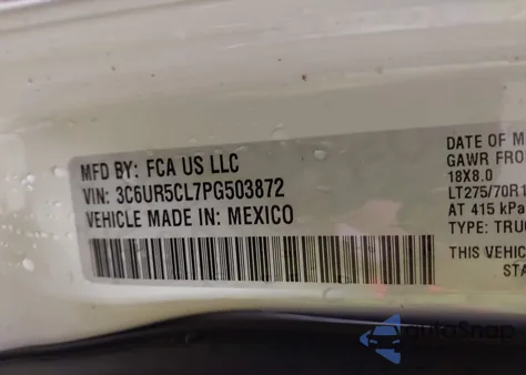 2023 Ram 2500 Tradesman 4X4 6'4 Box from USA, damaged, VIN 3C6UR5CL7PG503872